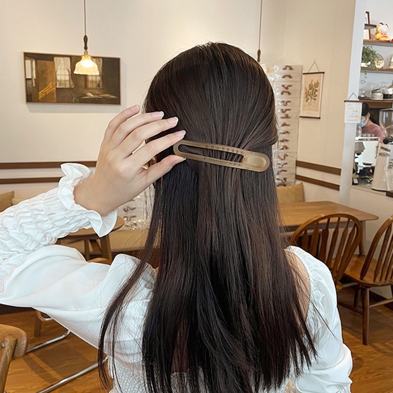 Kẹp Tóc Càng Cua / Kẹp Tóc Đuôi Ngựa / Trang Điểm Mặt Bằng Acrylic Màu Trơn Cá Tính Cho Nữ