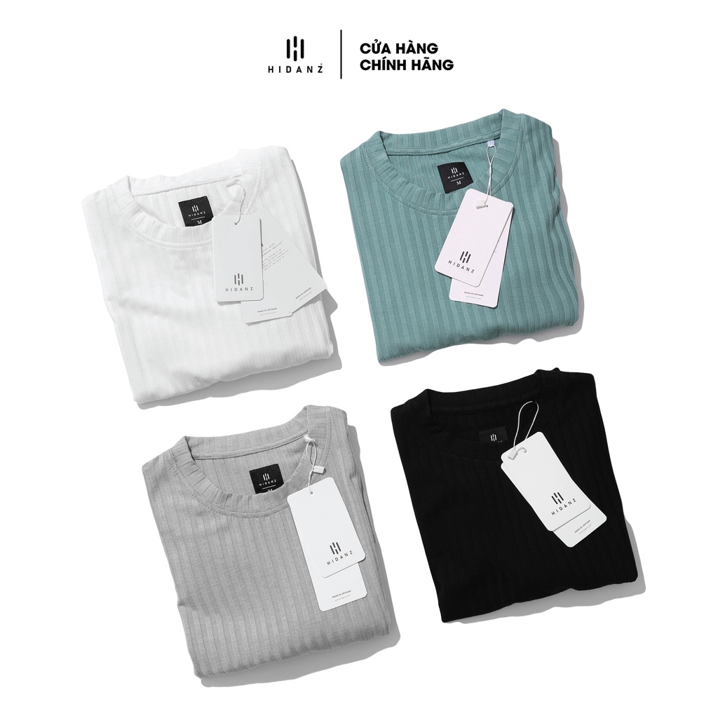 Áo thun nam basic HIDANZ mã ATG01 - chất Craysall sợi thun gân co giãn - mềm mại - thoải mái - thoáng mát