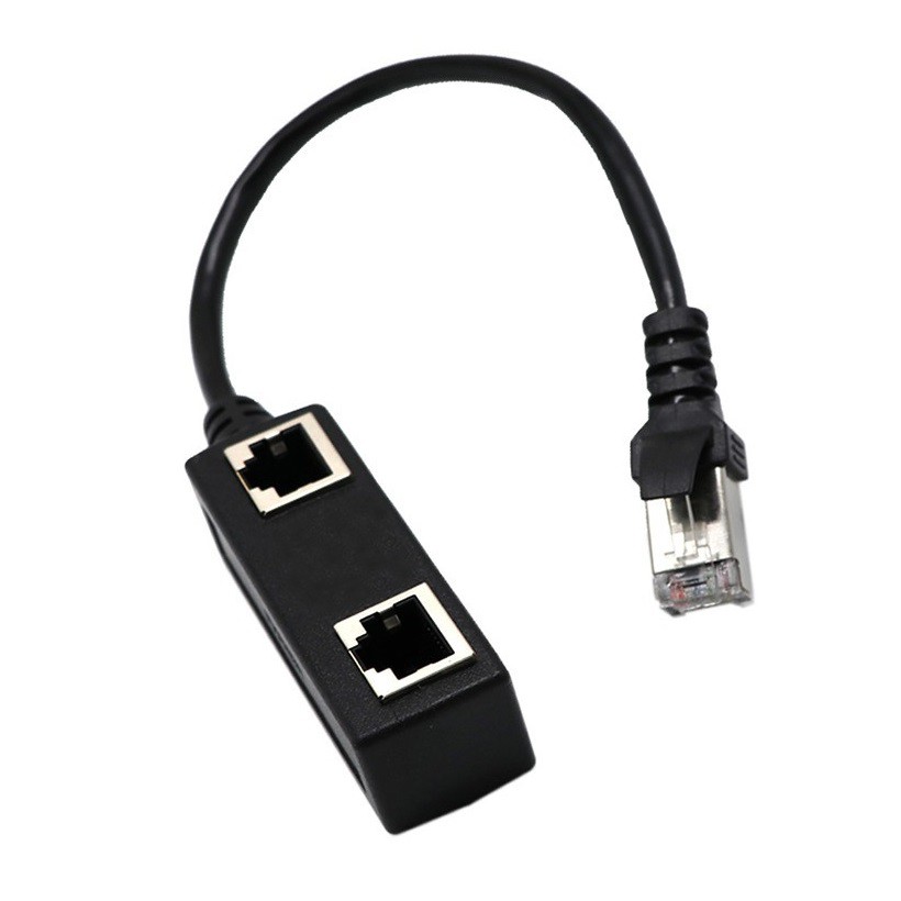 Dây cáp chia cổng mạng Lan Rj45 1 Đầu Đực Sang 2 Đầu Cái - Dây chia cổng mạng RJ45 1 ra 2