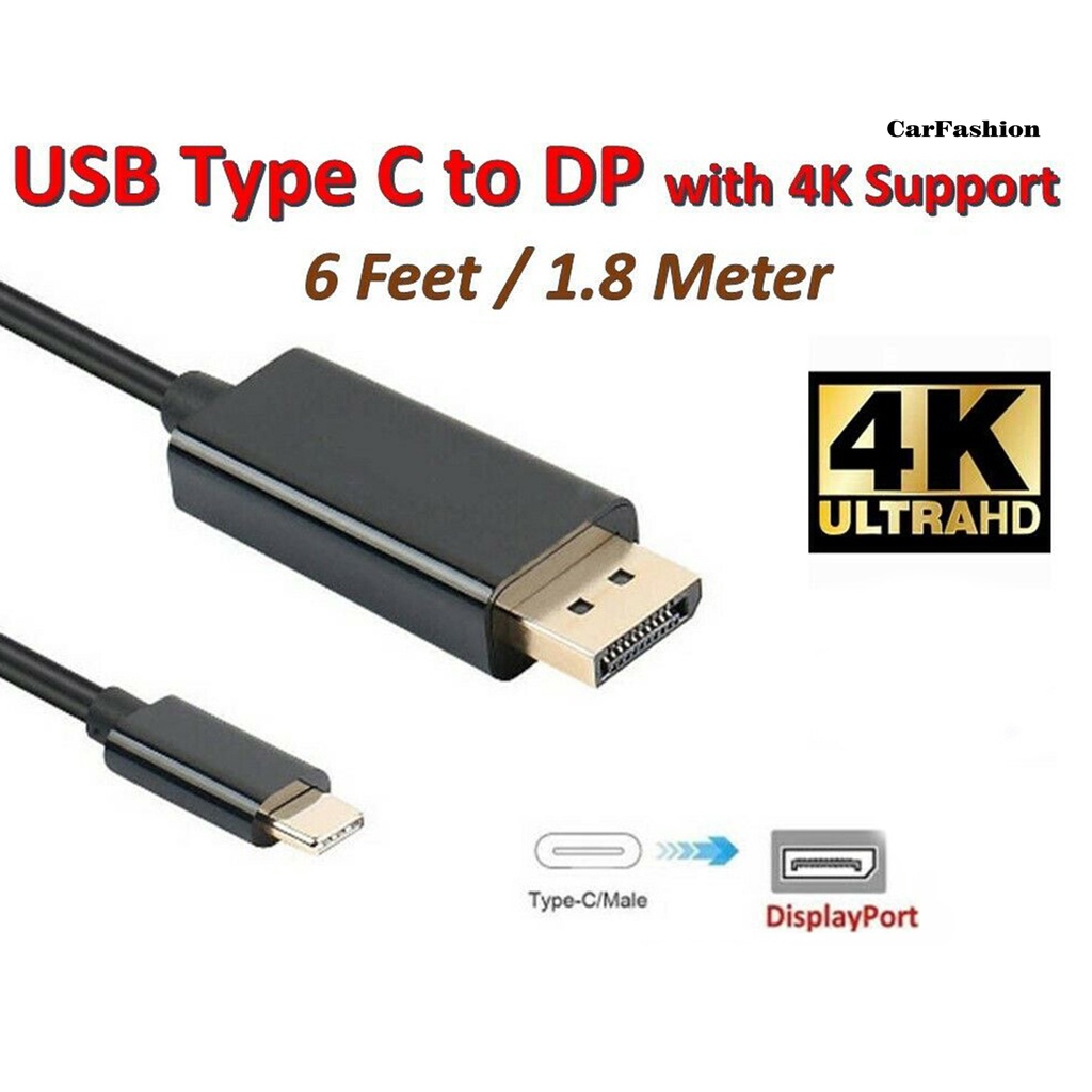 Dây Cáp Chuyển Đổi Type-C Sang Dp 180cm / 6ft Chuyên Dụng Cho Laptop | BigBuy360 - bigbuy360.vn