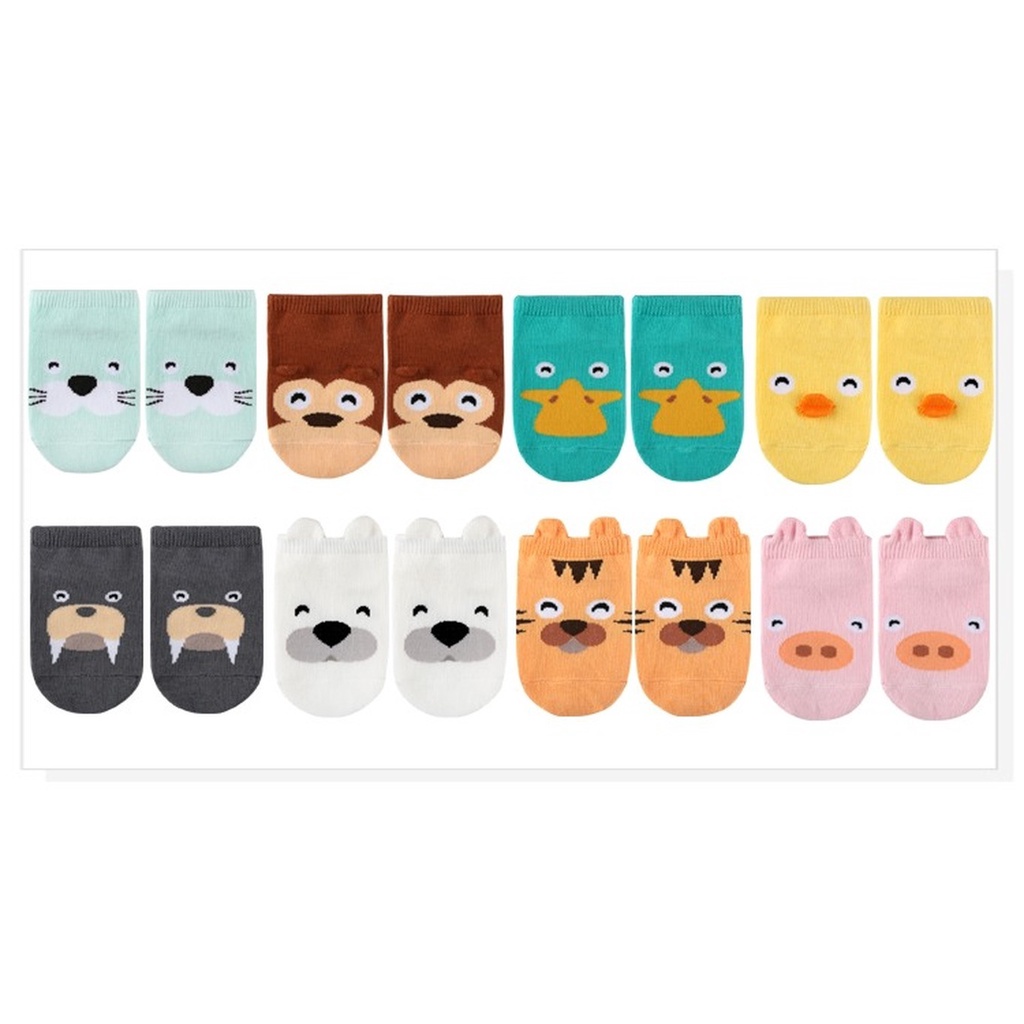 Đôi Vớ In Hình Động Vật Hoạt Hình Chống Trượt Cho Bé 0-4 Tuổi