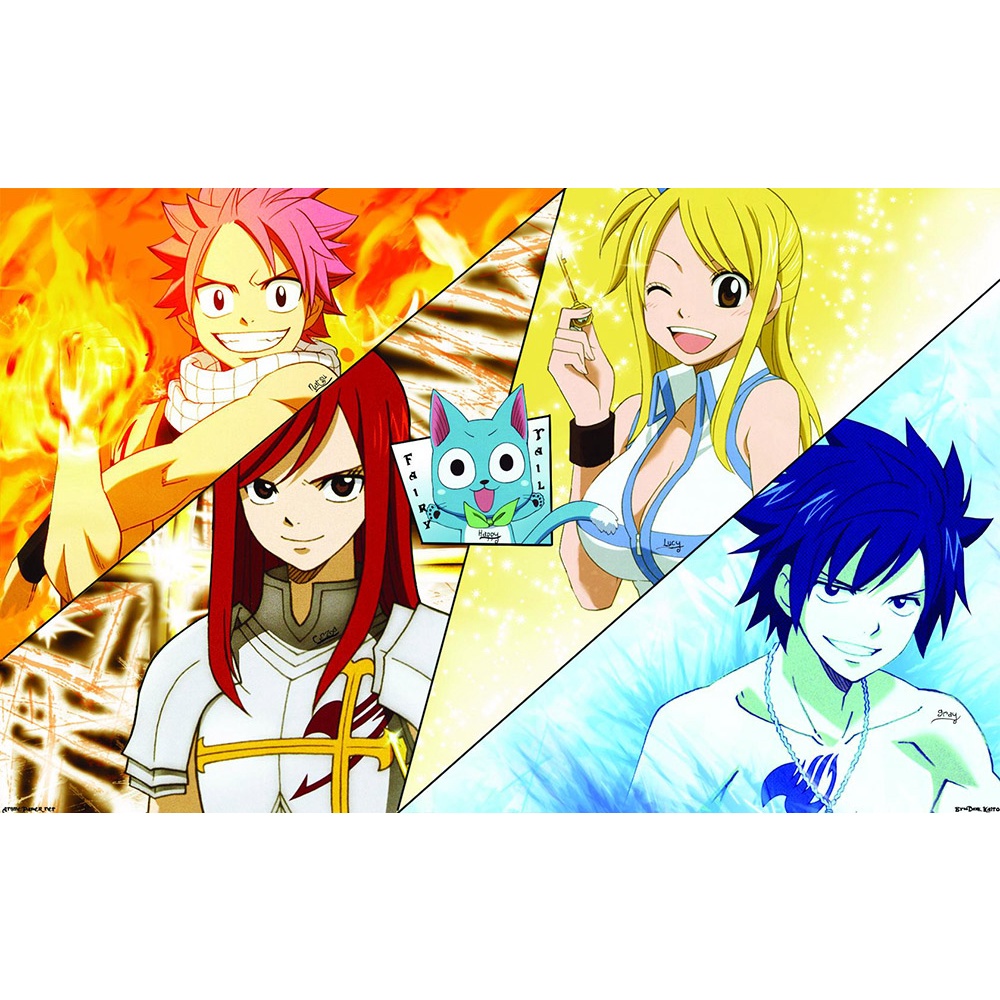Poster A3 dán tường Anime, decal 30x42 trang trí có keo Fairy Tail Wallpapers 2