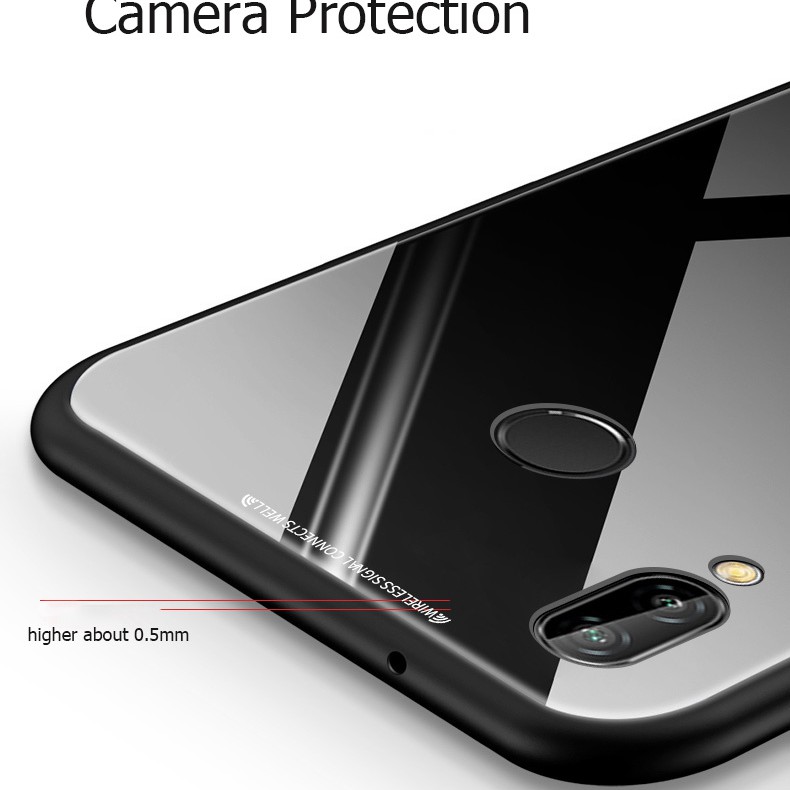 Ốp Điện Thoại Kính Cường Lực Cứng Tráng Gương Cho Iphone 5 6 7 8 Plus X Samsung A50 Realme 2 3 Pro C2