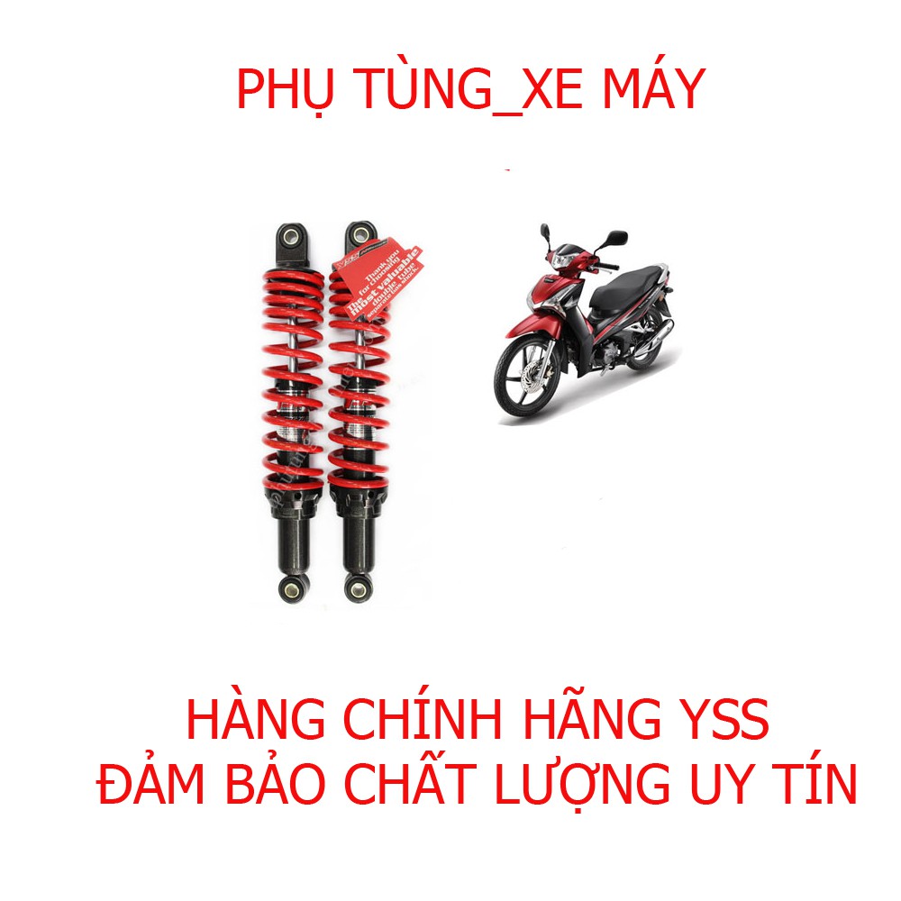 Phuộc giảm sóc YSS cho xe máy  Wave, Future, Dream, Axelo, Viva, Xbike, Blade Hybrid (Đỏ)