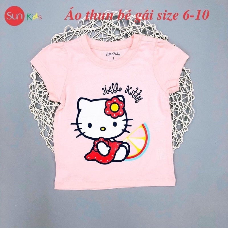 Áo thun cho bé gái, áo phông bé gái chất cotton mềm mát, size 6 - 10 tuổi - SUNKIDS1