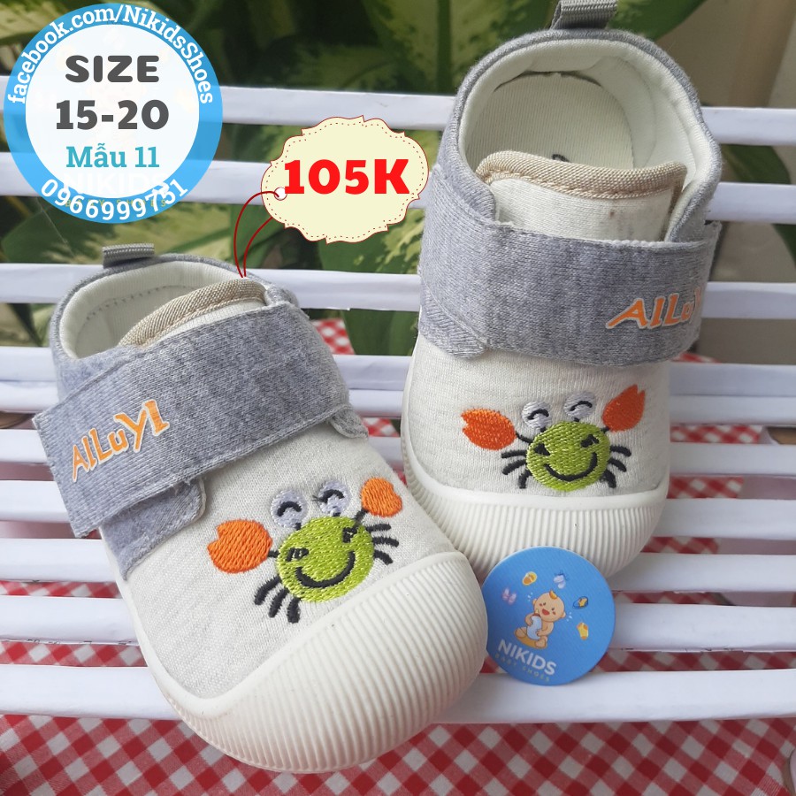 Giày tập đi bata con cá cho bé trai, bé gái