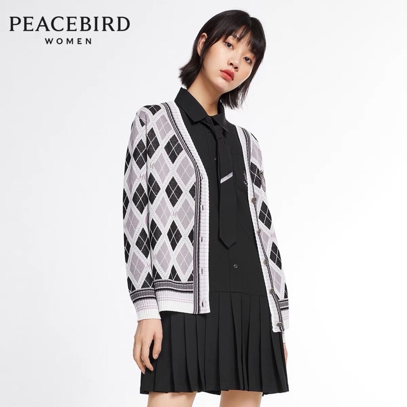 Áo len cadigan Peacebird