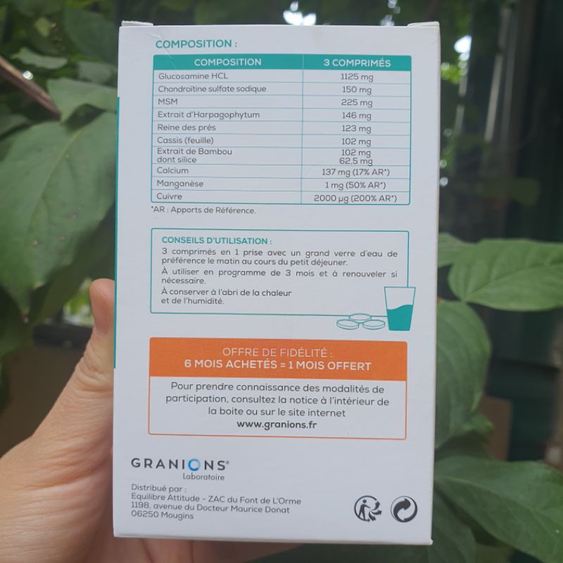 Set bổ xương khớp Pháp Chondrosteo của Granions