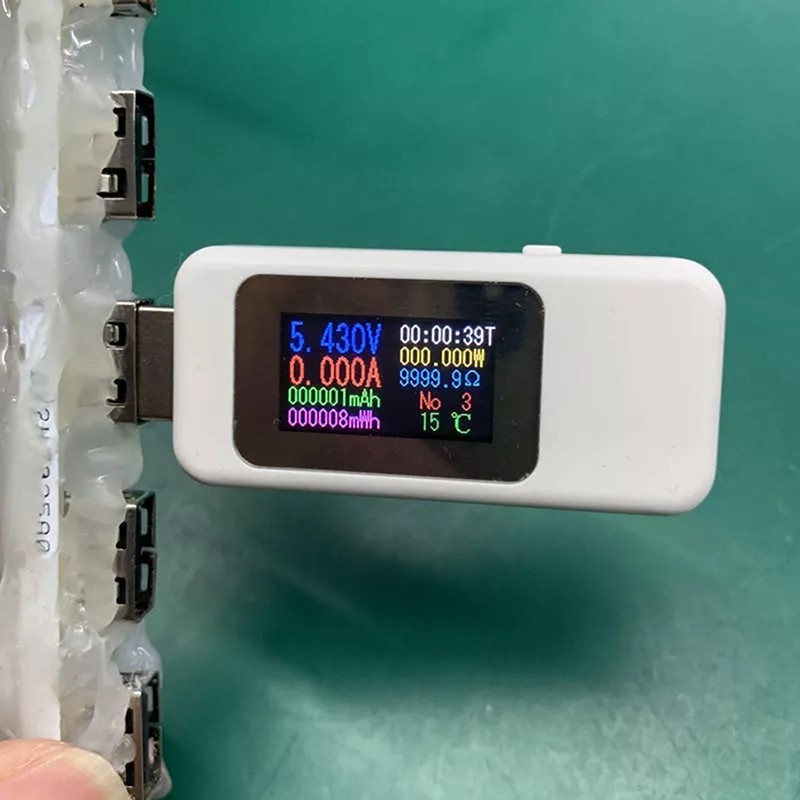 Màn hình màu 10 trong 1 DC Bộ kiểm tra USB 0-5A Bộ sạc USB điện áp 4-30V hiện tại Bộ đo năng lượng Bộ phát hiện pin di động