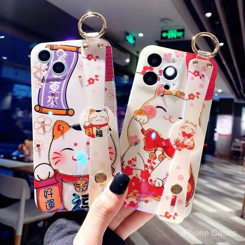 Ốp Lưng Hình Mèo Cầu Tài Nhiều Mẫu Mã Cho Điện Thoại iphone x 11 12 13 14 15 pro max plus