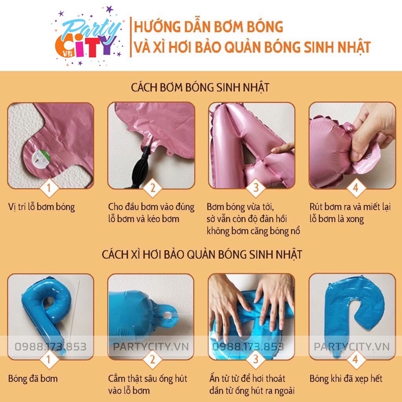 Set Bóng Trang Trí Sinh Nhật, Thôi Nôi Đơn Giản Tại Nhà Cho Bé Trai Gái