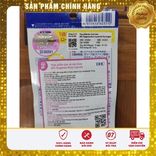 Viên uống hoa hồng DHC Bulgarian Rose Capsule thơm cơ thể