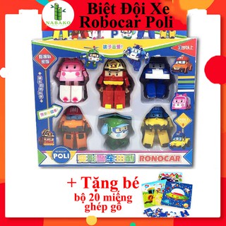 [BỘ 6] Robocar Poli Đồ Chơi Biến Hình Biệt Đội Xe Robocar 2 Trong 1 Theo Nhân Vật Hoạt Hình Poli - Nabako