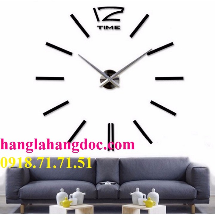 Đồng hồ nghệ thuật DIY 360 độ Clock (loại lớn) dán tường 1,5m đường kính version 4