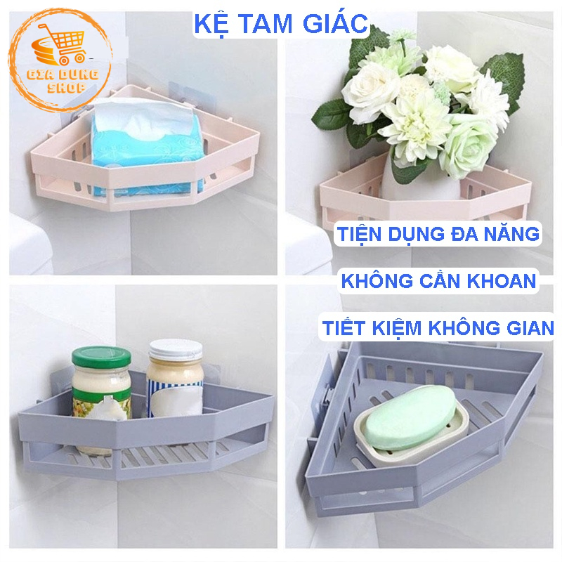 Kệ Dán Tường Dán Góc Tường Hình Tam Giác Tiết Kiệm Không Gian Của Nhà Bạn