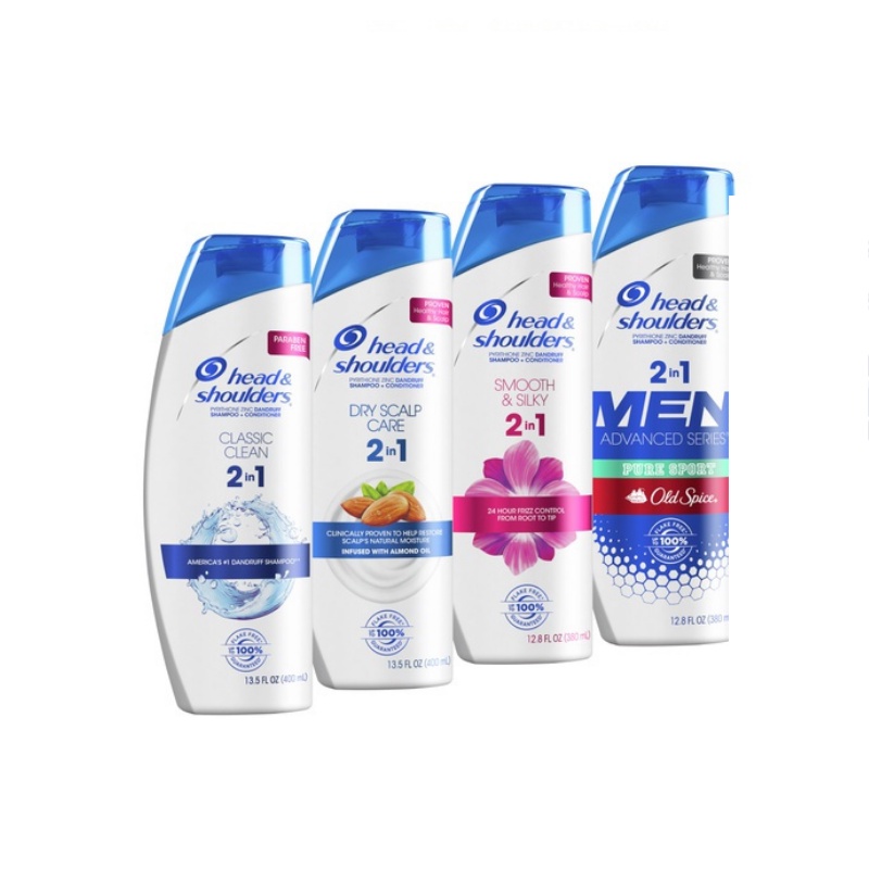 Dầu Gội &amp; Xả 2in1 Head&amp;Shoulders Mỹ nhiều mùi hương 380/400ml