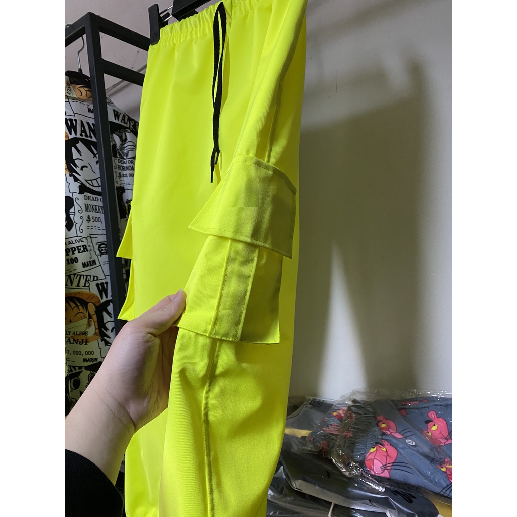 Quần Kaki xanh neon túi hộp   tương ứng 30kg đến 100kg