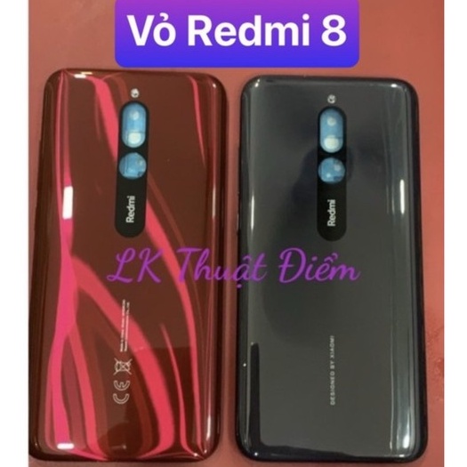 bộ vỏ xiaomi redmi 8 - gồm lưng,sườn,phím, kính camera