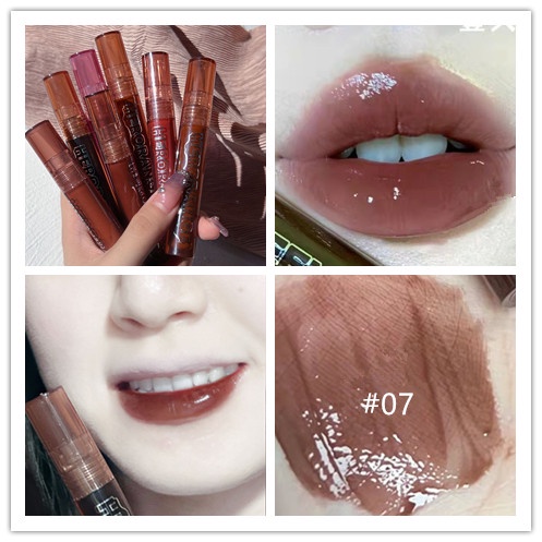 [2023Hàng mới về] Son Bóng Herorange Màu Nude Nhạt Mềm Mượt Nuôi Dưỡng Môi Chống Thấm Nước