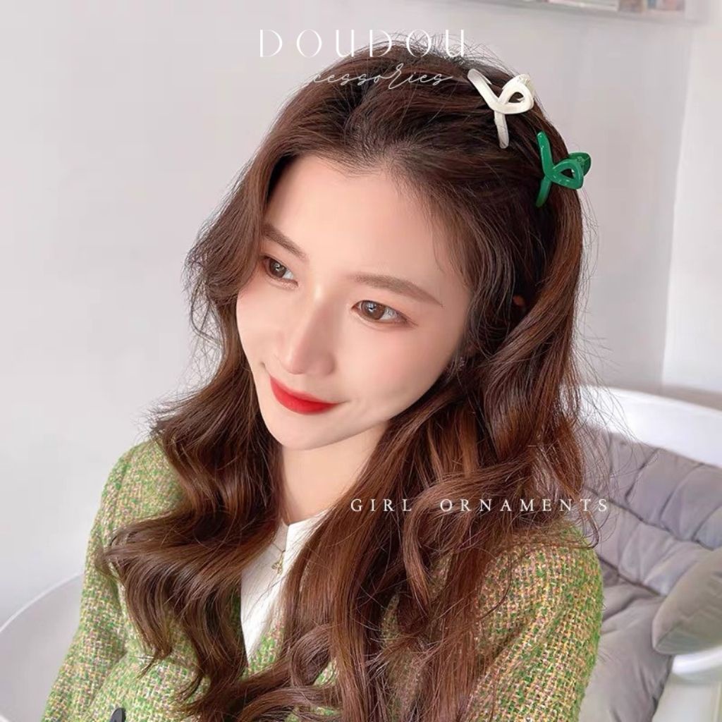Phụ kiện kẹp tóc xinh Doudou Kẹp càng cua nữ Cặp tóc mái phong cách Hàn Quốc cỡ nhỏ 4.5cm trái tim thời trang ZJ029