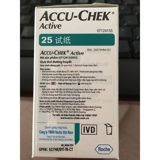 Que thử đường huyết AccuCheck Active 25/50 que