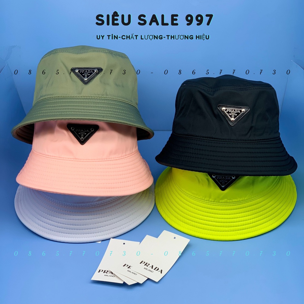 MŨ BUCKET PRADA 5 MÀU CHẤT DÙ CAO CẤP THỜI TRANG NAM NỮ