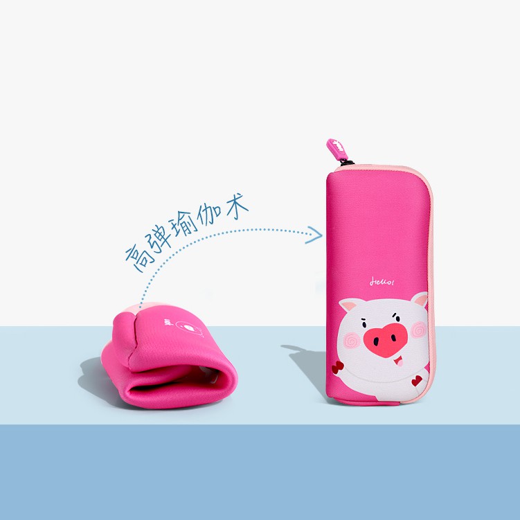 Hộp bút cao su Uek một ngăn, mềm, nhẹ