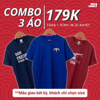 [COMBO 3 + 1 HÌNH IN ỦI] Áo Thun Mỹ 2Hand - Tự Chọn Size, Không Lựa Mẫu - Mẫu Chữ Ít Hình