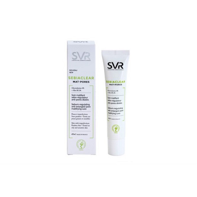 [CHÍNH HÃNG] SVR Kem Dưỡng Da Giảm Mụn, Thông Thoáng Lỗ Chân Lông Và Giúp Loại Bỏ Dầu Sebiaclear Mat+Pores 40ml