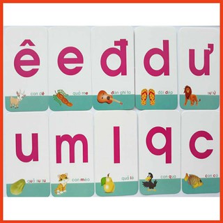 bộ thẻ học thông minh giúp bé nhận biết chữ cái và số( 3 size)