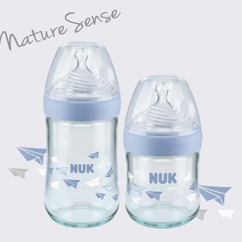Bình Sữa NUK Nature Sense Thủy Tinh Cao Cấp 120ML / 240ML