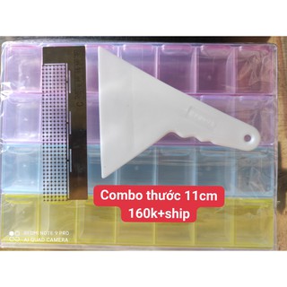 Combo thước đính đá + khay đá + thươc sửa