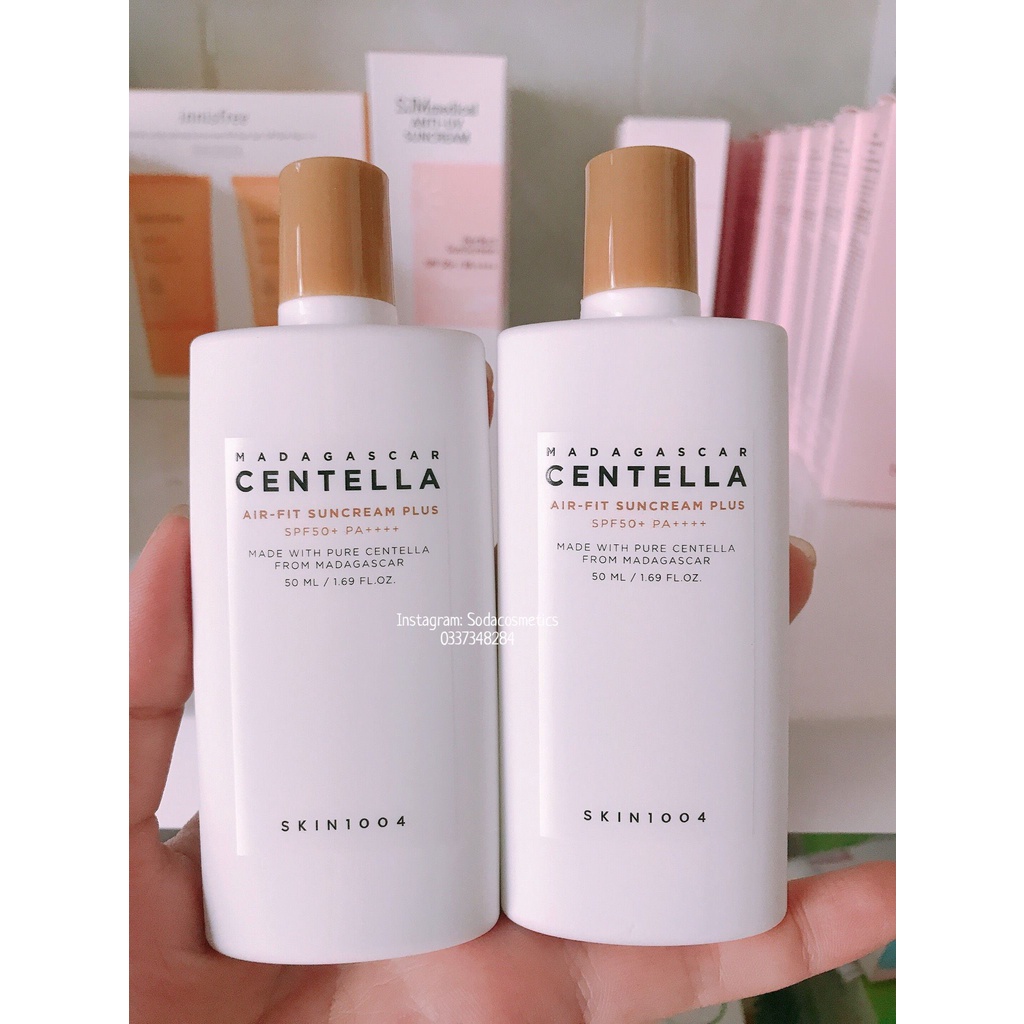 Kem Chống Nắng Nâng Tông Da, Lành Tính Chiết Xuất Rau Má Skin1004 Madagascar Centella Air-Fit Suncream SPF50+/PA++++