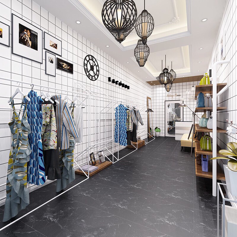 DECAL 1m Giấy dán tường khổ rộng 45cm ( có sẵn keo ) - vuông bự trắng kẻ đen ELL177 | BigBuy360 - bigbuy360.vn