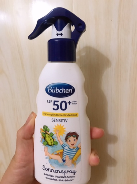 KEM CHỐNG NẮNG BÜBCHEN SENSITIVE SPF 50+ DẠNG XỊT CHO TRẺ EM