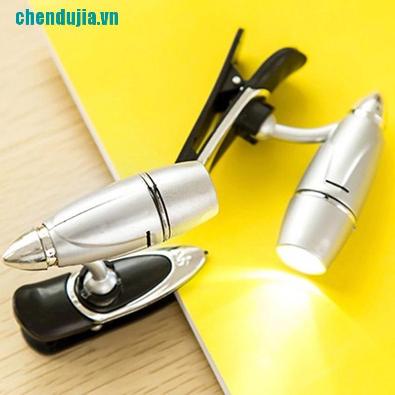 【chendujia】Mini LED Clip on Booklight Flexible Portable Travel Book Reading Sp