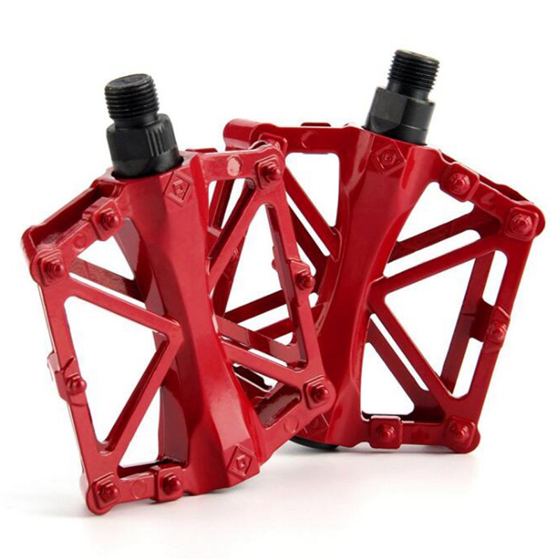 1 Pair Road Bike Pedals Ultralight BMX Bearing Bicycle Pedal,Red