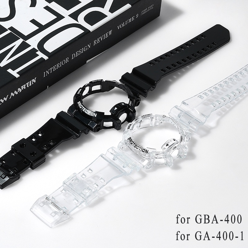 Dây Đeo Nhựa Trong Suốt Thay Thế Cho Đồng Hồ Casio GA400 GBA-400 GA-400