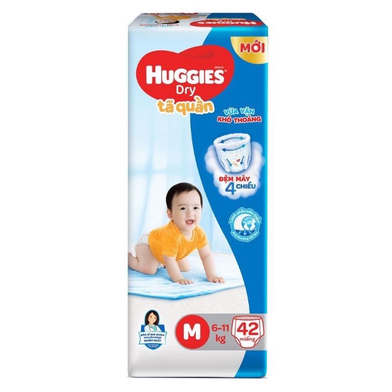 Bỉm Quần Huggies Chống Hăm, Chống Tràn Hiệu Quả Đủ Size S48/M42/L36/XL34/XXL30