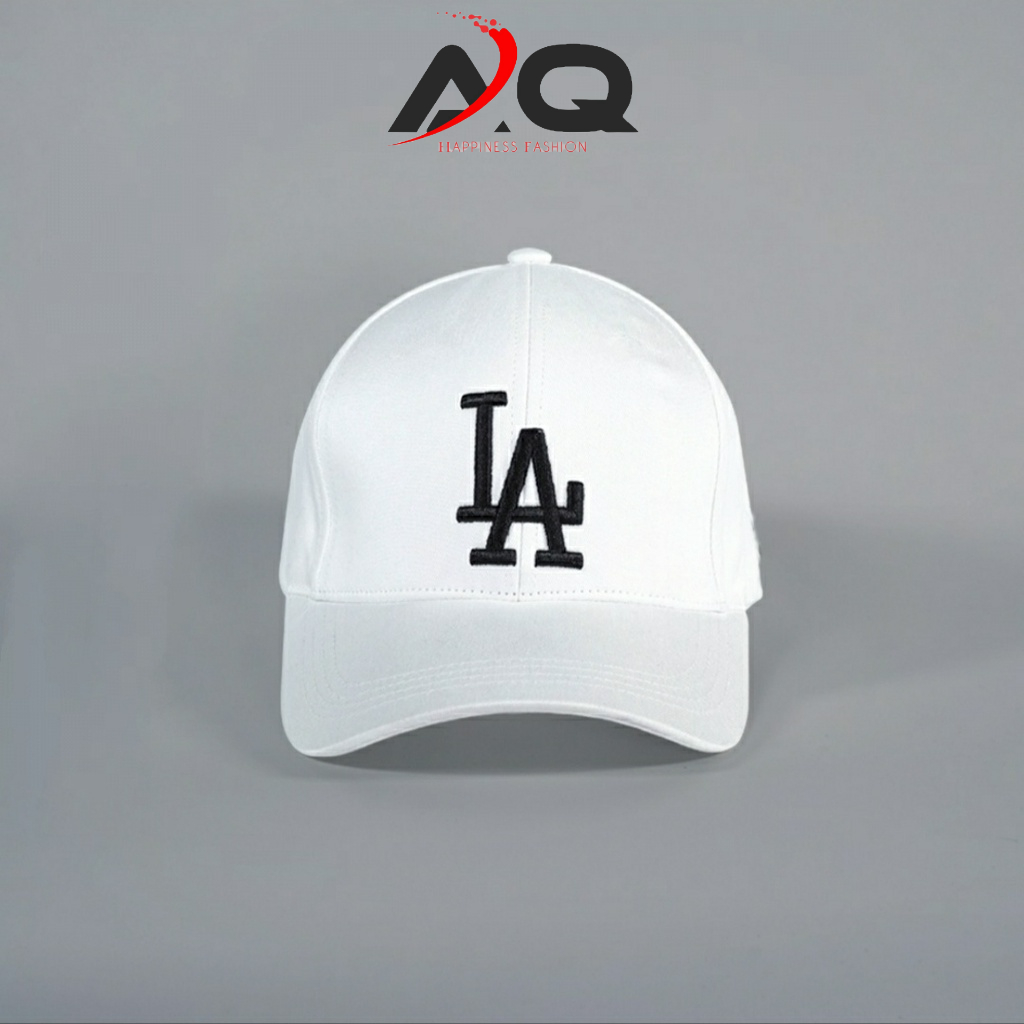 Nón kết thêu chữ LA mũ lưỡi trai chất kaki cotton cao cấp form unisex nam nữ AQ STORE