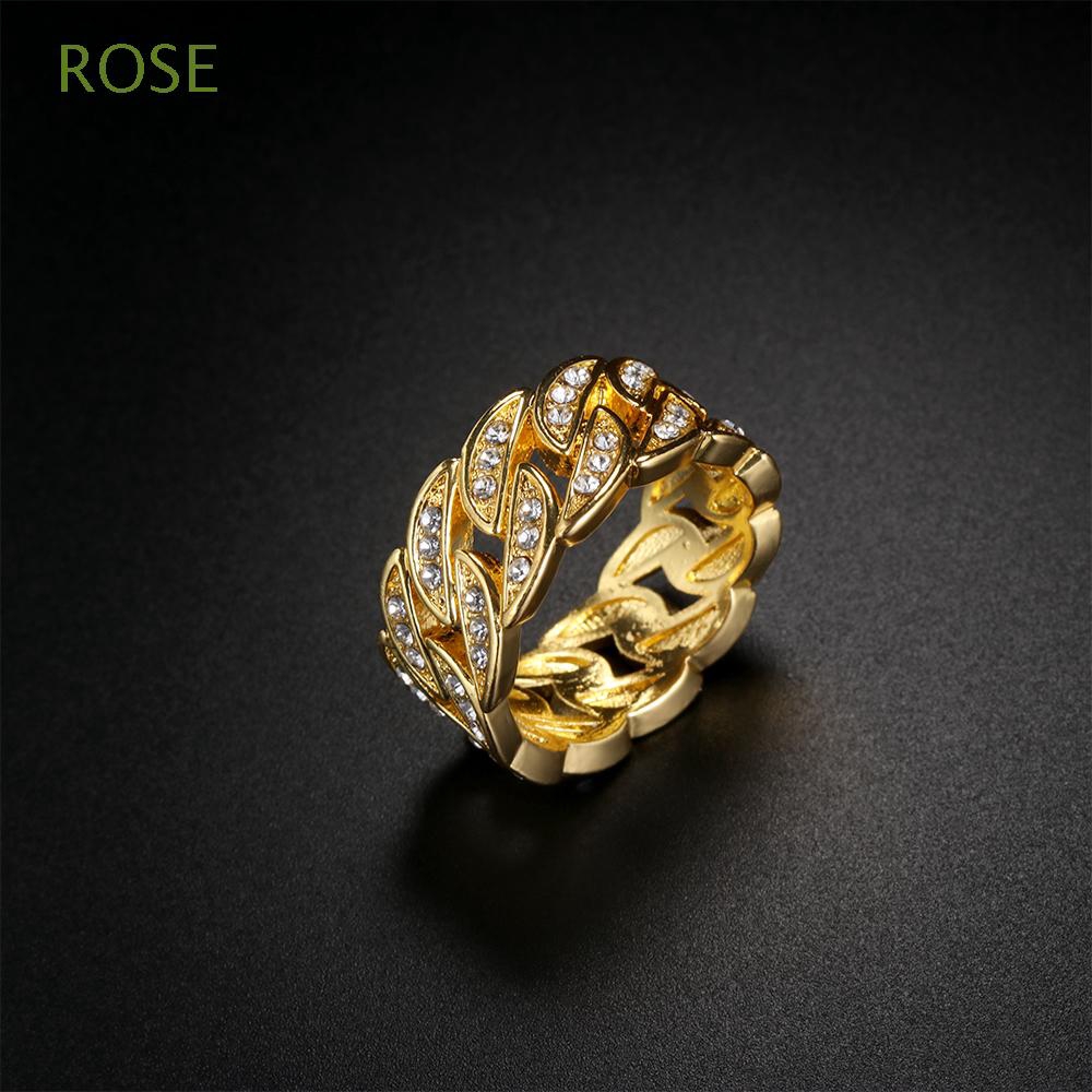 Nhẫn đính đá sáng bóng thời trang cho nam nữ