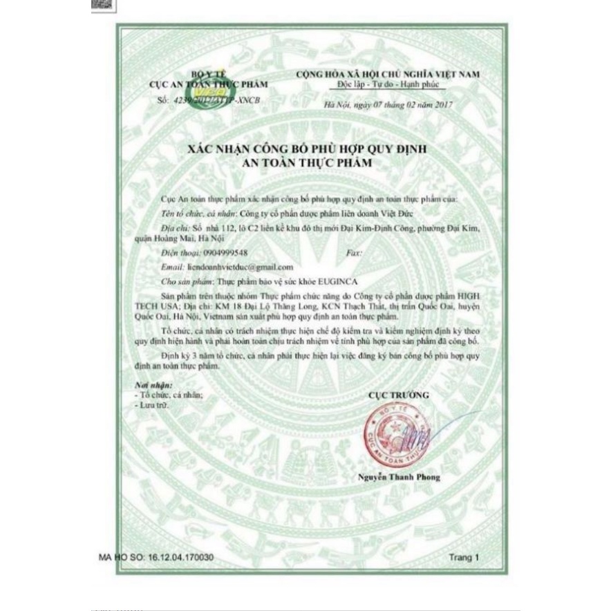 Viên tinh dầu tràm Euroginca bổ sung tinh dầu bạc hà giúp giảm ho, giảm đau họng - Hộp 100 viên