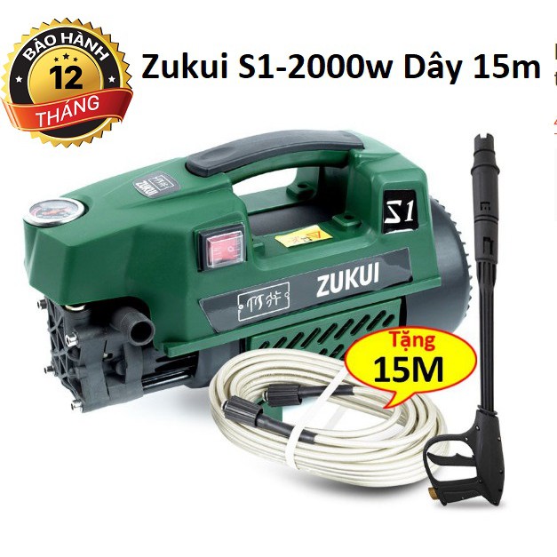 Máy rửa xe mini gia đình, cao áp công suất mạnh 2000W- S1 máy xịt rửa tiện dụng dễ dàng,ống bơm nước 15m