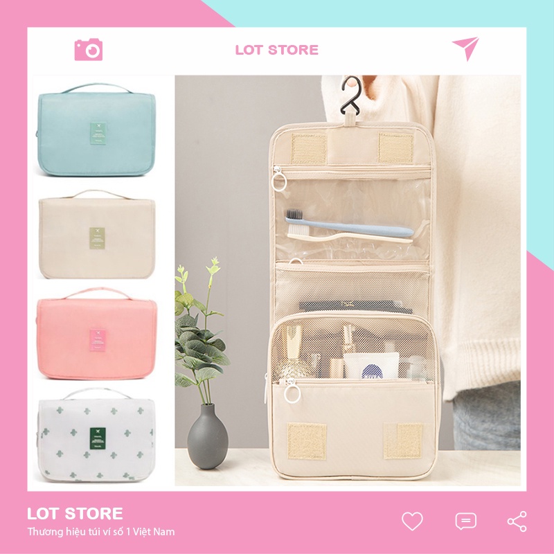 Túi đựng mỹ phẩm du lịch nhiều ngăn cao cấp chống nước LOTSTORE TI24
