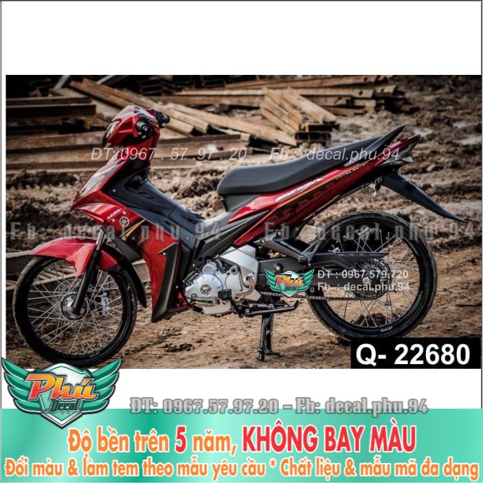 Tem rời Exciter 135 đỏ đen Spark Kiểng (X) -1