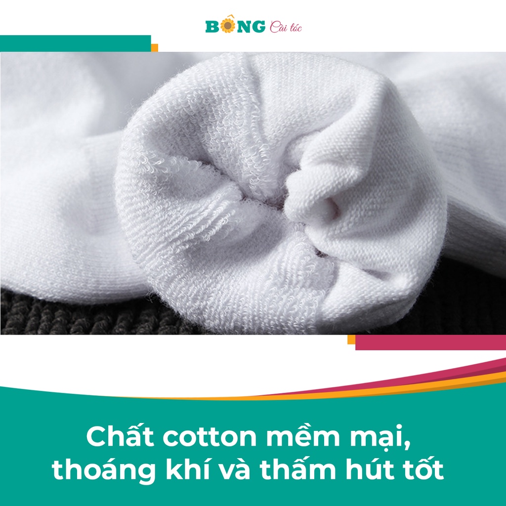 Tất nam nữ cổ cao dệt kim trắng đen chất cotton phong cách cổ điển nhiều kích thước TC40 - Vớ BÔNG Cài Tóc