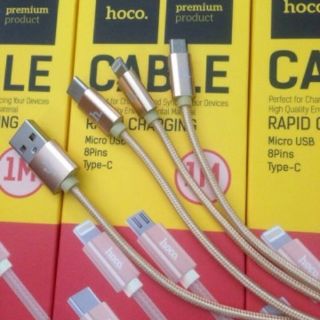 Cáp sạc nhanh 3 đầu Hoco X2 (Lightning, Micro, Type-C)