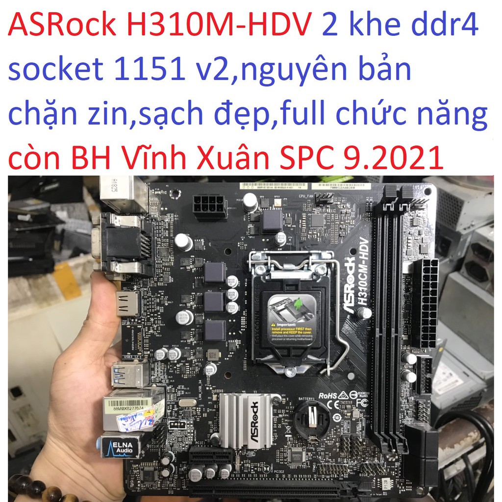 bo mạch chủ máy tính ASRock H310M HDV 2 khe ram ddr4 socket 1151 v2 mainboard Main PC H310 vĩnh xuân spc 9 2021