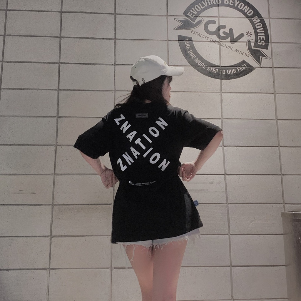 Áo Thun ZNATION Signature Tee Unisex Oversize Màu đen