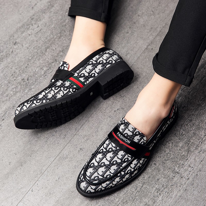 Giày vải da thời trang thanh lịch sang trọng cho nam